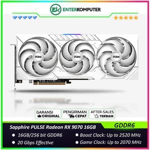 Sapphire PURE Radeon RX 9070 16GB GDDR6 Gaming OC - TRIPLE FAN - Garansi 2 Thn - foto 1