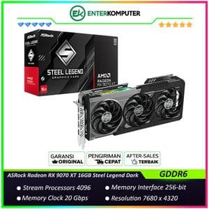 ASRock Radeon RX 9070 XT 16GB GDDR6 Steel Legend Dark - foto 1