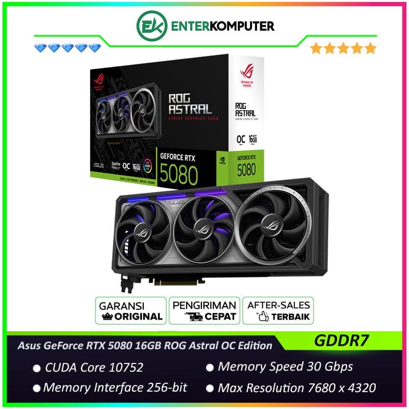 Asus GeForce RTX 5080 16GB GDDR7 ROG Astral OC Edition - foto 1