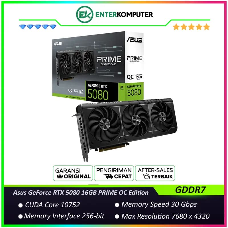 Asus GeForce RTX 5080 16GB GDDR7 PRIME OC Edition - foto 1