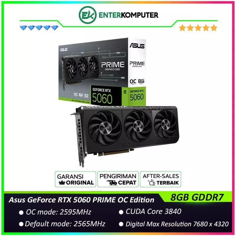 Asus GeForce RTX 5060 8GB GDDR7 PRIME OC Edition - foto 1