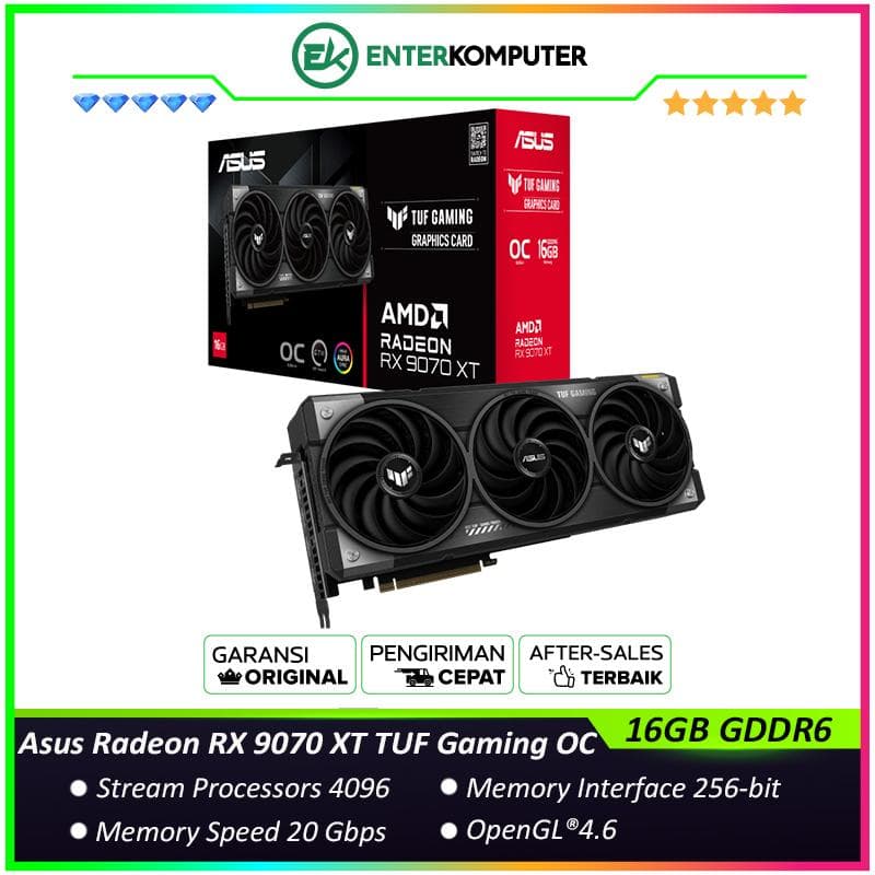 Asus Radeon RX 9070 XT 16GB GDDR6 TUF Gaming OC Edition - foto 1