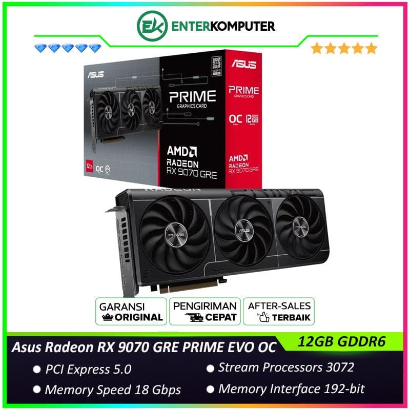Asus Radeon RX 9070 GRE 12GB GDDR6 PRIME EVO OC Edition - foto 1