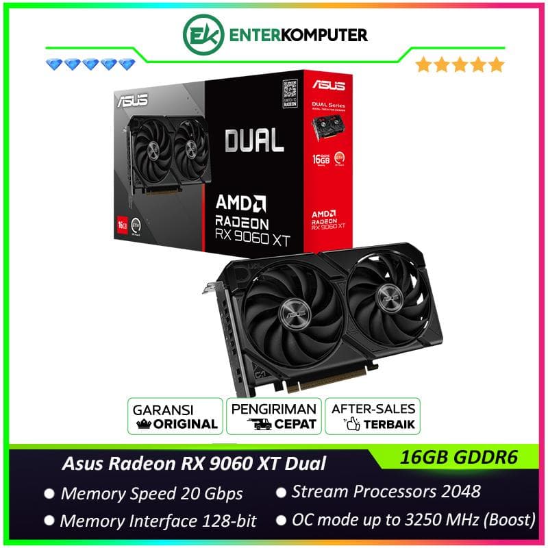 Asus Radeon RX 9060 XT 16GB GDDR6 Dual - foto 1