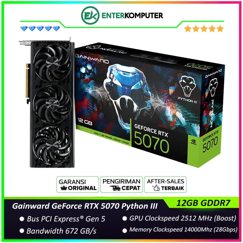 Gainward GeForce RTX 5070 12GB GDDR7 - Python III - foto 1