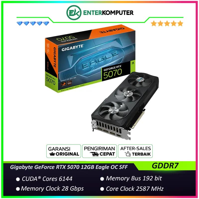 Gigabyte GeForce RTX 5070 12GB GDDR7 Eagle OC SFF - GV-N5070EAGLE OC-12GD - foto 1