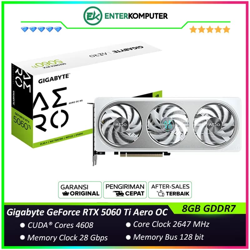 Gigabyte GeForce RTX 5060 Ti 8GB GDDR7 Aero OC -  GV-N506TAERO OC-8GD - foto 1