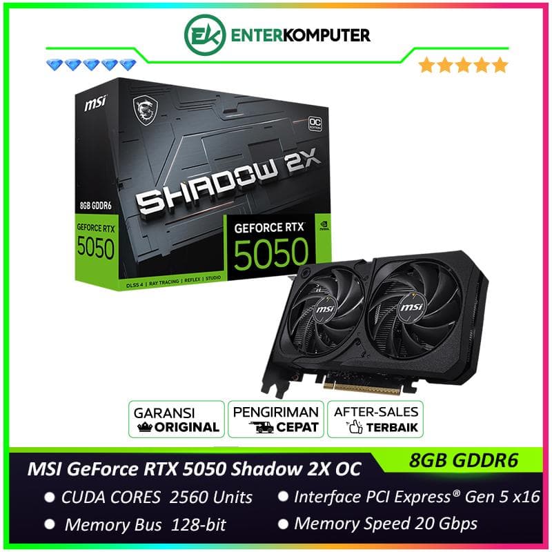 MSI GeForce RTX 5050 8GB GDDR6 - Shadow 2X OC - foto 1