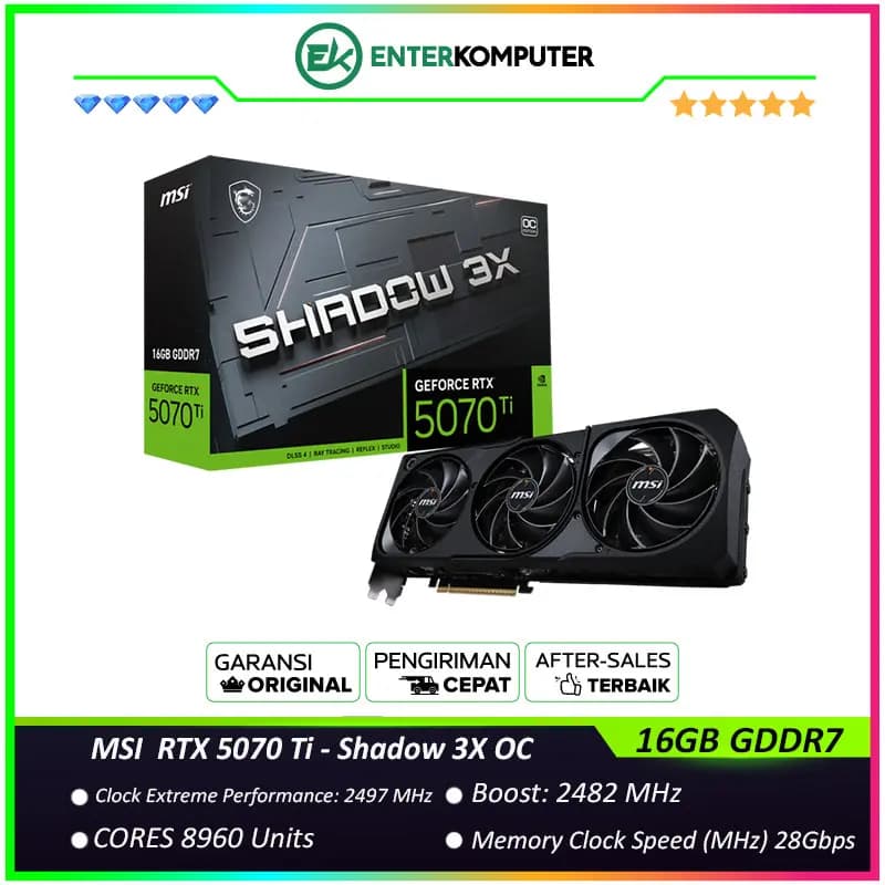 MSI GeForce RTX 5070 Ti 16GB GDDR7 - Shadow 3X OC - foto 1