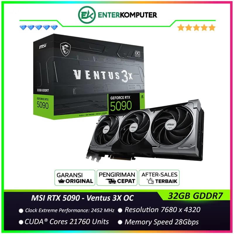 MSI GeForce RTX 5090 32GB GDDR7 - Ventus 3X OC - foto 1