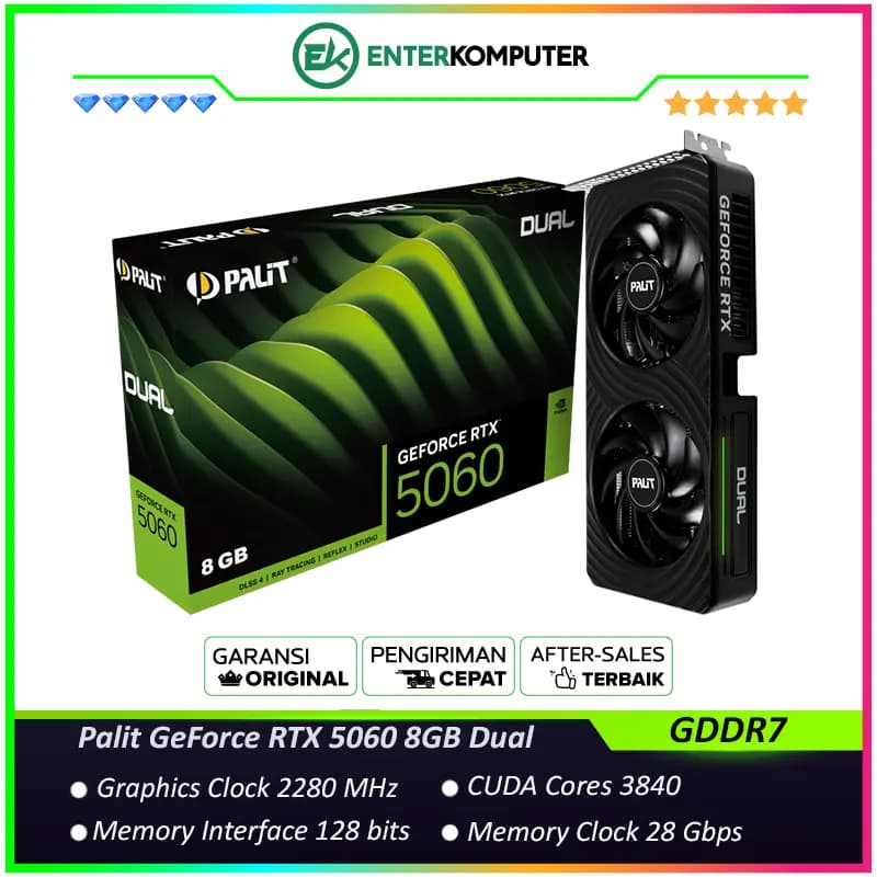 Palit GeForce RTX 5060 8GB GDDR7 Dual - foto 1