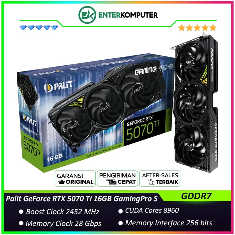 Palit GeForce RTX 5070 Ti 16GB GDDR7 GamingPro S - foto 1