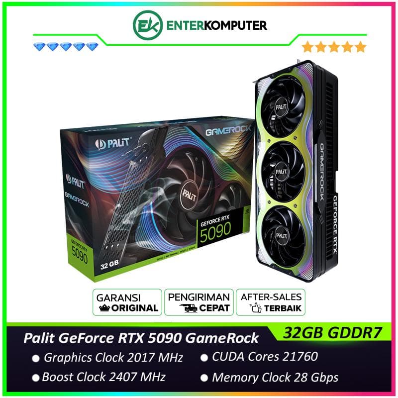 Palit GeForce RTX 5090 32GB GDDR7 GameRock - foto 1