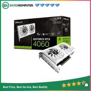 PNY GeForce RTX 4060 8GB GDDR6 XLR8 Gaming VERTO OC White Dual Fan - foto 1