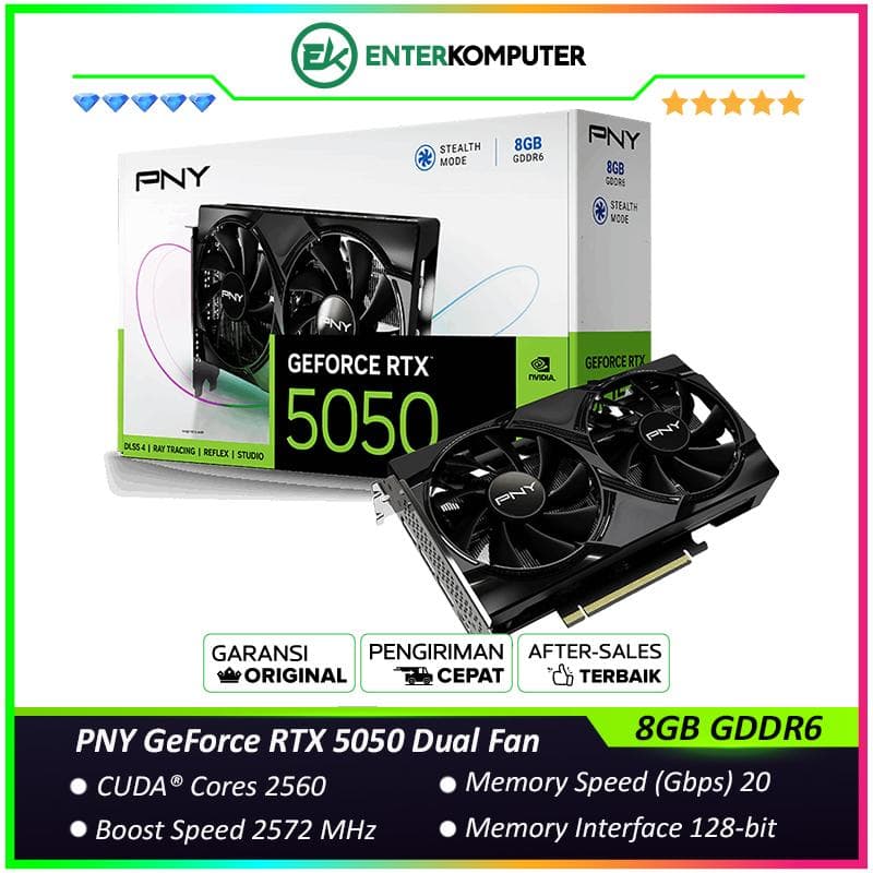 PNY GeForce RTX 5050 8GB GDDR6 Dual Fan - foto 1