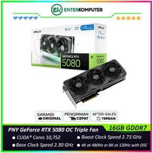 PNY GeForce RTX 5080 16GB GDDR7 OC Triple Fan - foto 1
