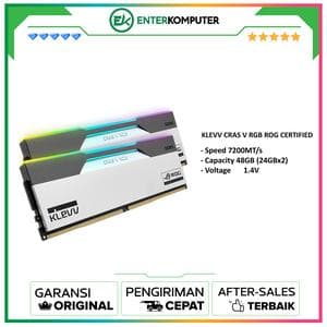 KLEVV CRAS V RGB ROG CERTIFIED DDR5 PC57600 7200MHz 48GB (2x24GB) 34-44-44-84 - KD5KGUD80-72B340P - foto 1