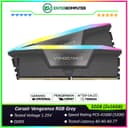 Corsair Vengeance RGB Grey DDR5 PC41600 5200MHz 32GB (2x16GB) 40-40-40-77 - CMH32GX5M2B5200Z40K - foto 1