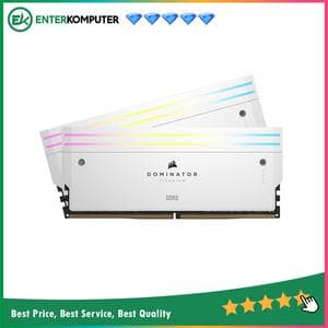 Corsair Dominator Titanium RGB White DDR5 PC48000 6000MHz 64GB (2x32GB) 30-36-36-76 - CMP64GX5M2B6000C30W - foto 1