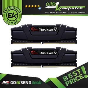 Gskill Ripjaws V Black DDR4 PC25600 3200MHz 16GB (2x8GB) 16-18-18-38 - F4-3200C16D-16GVKB - foto 1