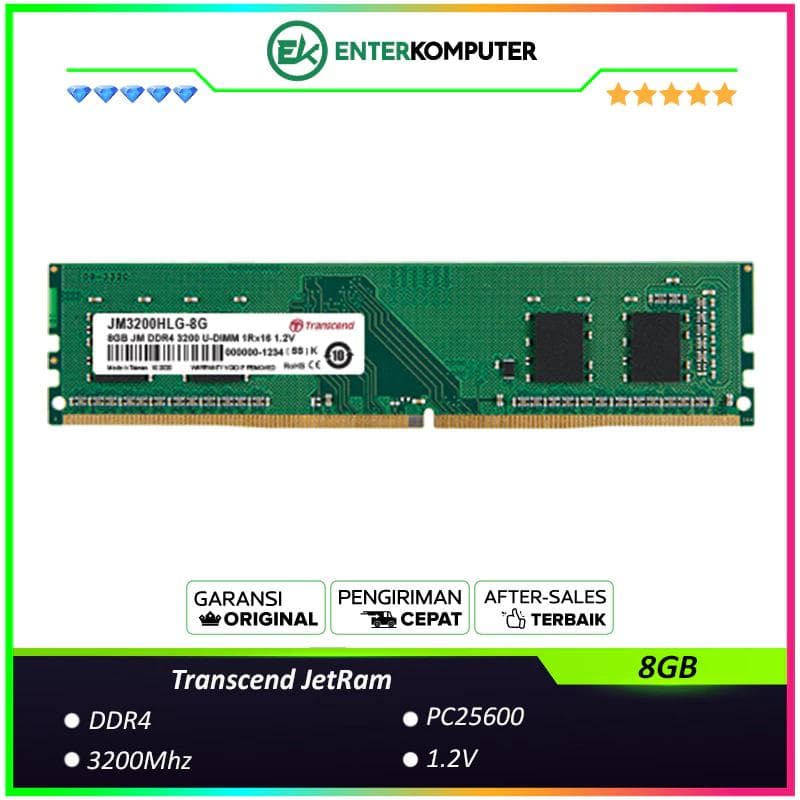 Transcend JetRam DDR4 PC25600 3200Mhz 8GB - foto 1