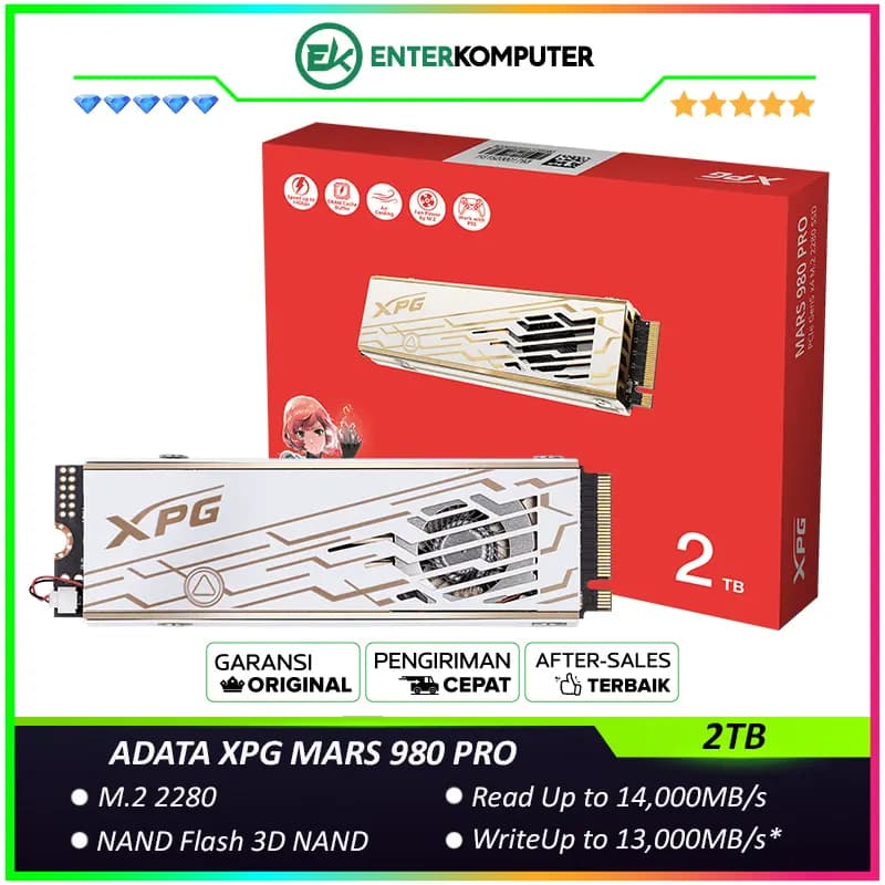 ADATA XPG MARS 980 PRO 2TB PCIe Gen5 x4 - R 14000MB/S W 13000MB/S - SMAR-980P-2TCI - foto 1