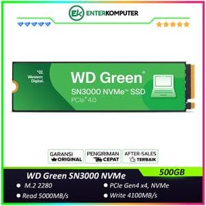 WD Green SN3000 NVMe SSD 500GB M.2 2280 PCIe Gen4 x4 - R 5000MB/s W 4100MB/s - foto 1