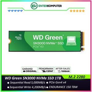 WD Green SN3000 NVMe SSD 1TB M.2 2280 PCIe Gen4 x4 - R 5000MB/s W 4200MB/s - foto 1