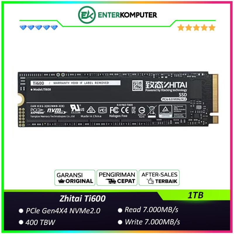 Zhitai Ti600 1TB M.2 NVME PCIe Gen4x4 - R 7.000MB/s W 7.000MB/s - foto 1