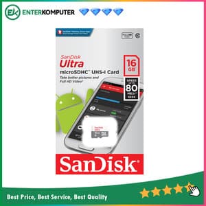Sandisk MicroSD Ultra 80MB/S 16GB Class 10 UHS-1 - SDSQUNS-016G - foto 1