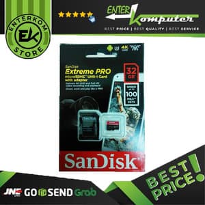 Sandisk MicroSD Extreme Pro 32GB Class 10 UHS-1 R100MB/s W90MB/S V30 A1 - SDSQXCG-032G - foto 1