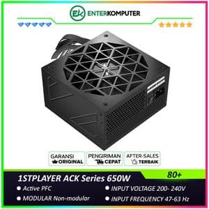 1STPLAYER ACK Series 650W HA-650AC1 80+ Certified with Embossed Cable - Active PFC - 140MM Hydraulic Bearing - Premium Quality Capacitors - 5 Years Warranty - foto 1