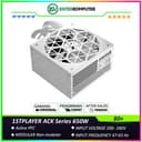 1STPLAYER ACK Series 650W HA-650AC1 WHITE Edition 80+ Certified with Embossed Cable - Active PFC - 140MM Hydraulic Bearing - Premium Quality Capacitors - 5 Years Warranty - foto 1