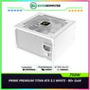 PRIME PREMIUM TITAN ATX 3.1 750W WHITE - 80+ Gold Certified with Embossed Cable - Full Modular - Japanese Capacitors - PCIe 5.1 Ready - 5 Years Warranty Replacement - foto 1