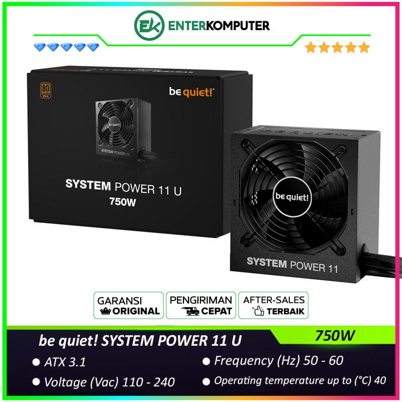 be quiet! SYSTEM POWER 11 U 750W - ATX 3.1 PCIe 5.1 - 80+ Bronze Certified - 5 Years Warranty - Number 1 PSU in Germany - foto 1