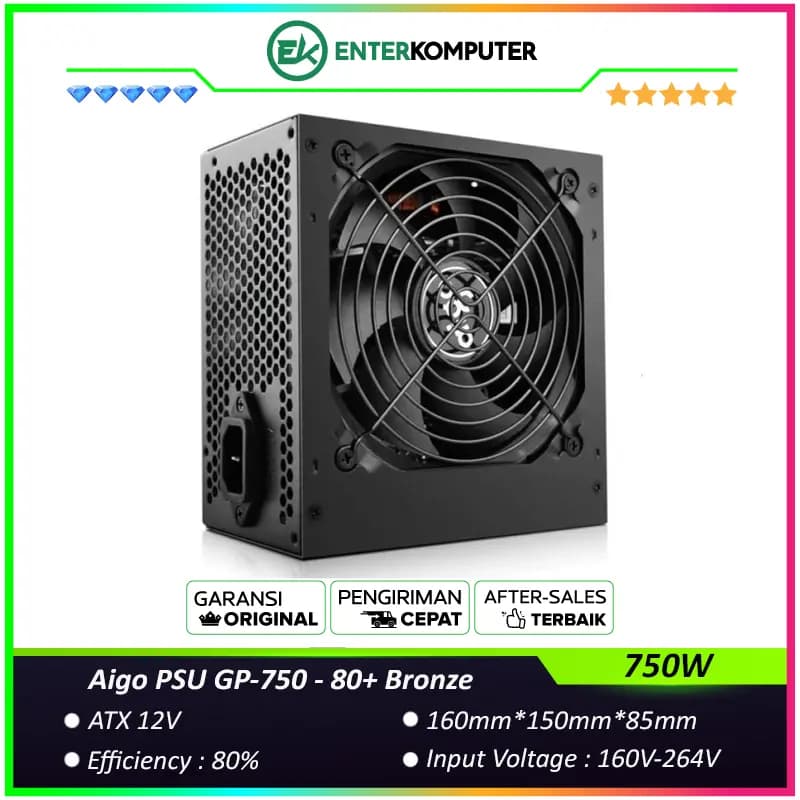 Aigo PSU 750W GP-750 - 80+ Bronze Certified - foto 1
