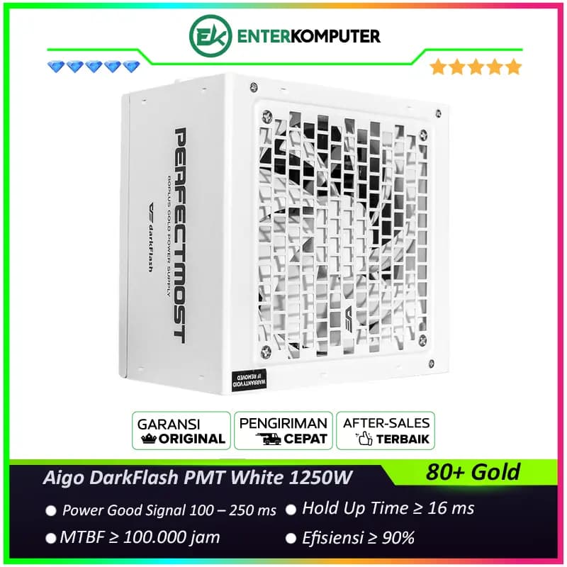 Aigo DarkFlash PMT White 1250W 80+ Gold Full Modular - foto 1
