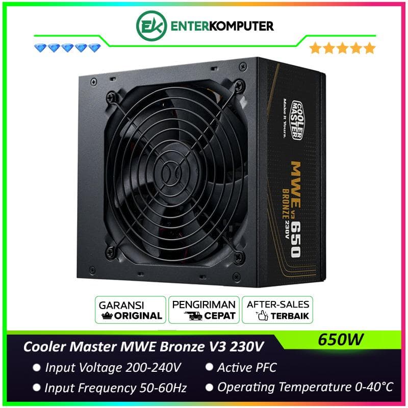 Cooler Master MWE Bronze 650W V3 230V 80+ Bronze - foto 1