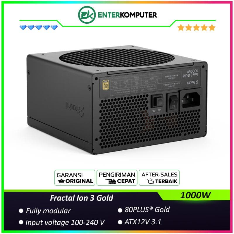 Fractal Ion 3 Gold 1000W ATX3.1 PCIe 5.1 80+ Gold Fully Modular - foto 1