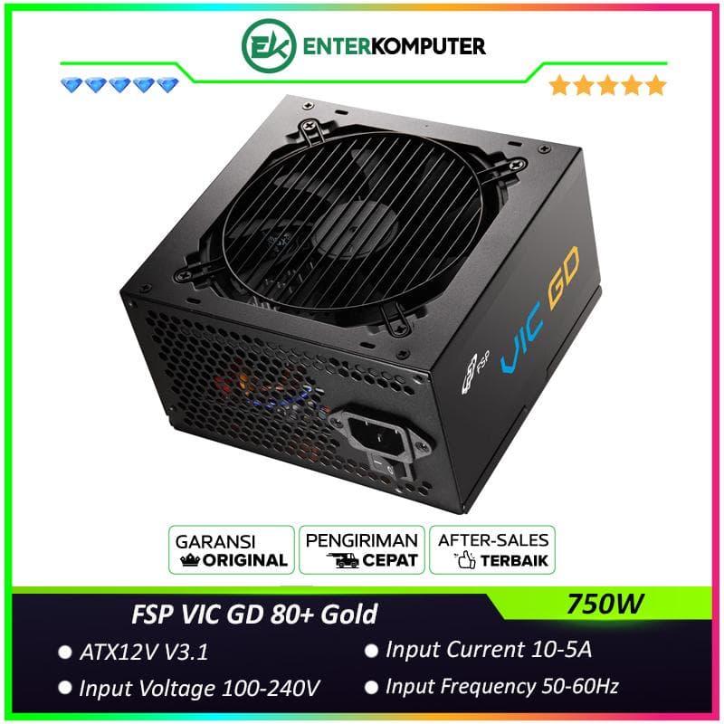 FSP VIC GD 750W ATX3.1 PCIe 5.1 80+ Gold Embossed Cable - foto 1