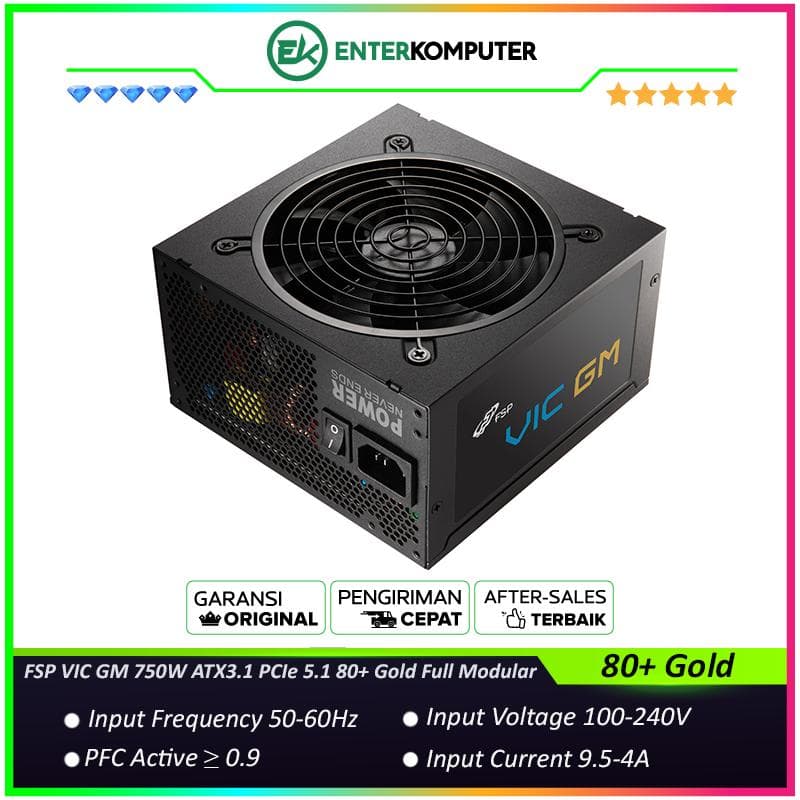 FSP VIC GM 750W ATX3.1 PCIe 5.1 80+ Gold Full Modular - foto 1