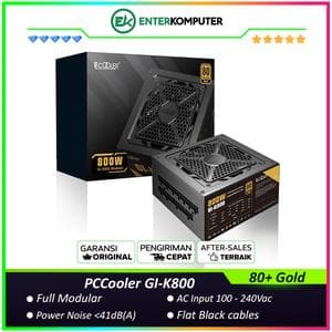 PCCooler GI-K800 800W 80+ Gold Flat Black Cable - Full Modular - foto 1