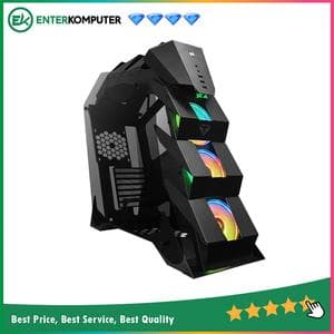 PRIME R-[B] - ALUMUNIUM EXTREME GAMING CASE - DUAL SIDE TEMPERED GLASS - INCLUDED 3Pcs 12CM ARGB FAN - foto 1