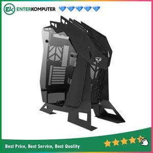 PRIME R-[R] BLACK - ALUMUNIUM EXTREME GAMING CASE - DUAL SIDE TEMPERED GLASS - foto 1