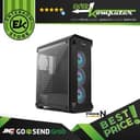 PRIME N-[K] - PREMIUM GAMING CASE 0.7mm STEEL - FREE 3PCS RAINBOW FLOWING RGB DUAL SLIM RING INNER OUTER LED CUSTOMIZABLE MODE + REMOTE - LEFT TEMPERED GLASS - MOBO RGB SYNC - foto 1