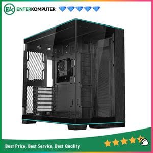 LIAN LI O11 DYNAMIC EVO RGB BLACK - Reversible Chassis - Dual ARGB Strips on The Top and Bottom - 4.0MM Tempered Glass Front & Left Side Panel - USB Type C Included - foto 1
