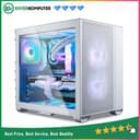 LIAN LI O11 DYNAMIC MINI AIR WHITE - MESH FRONT & TOP PANEL - 2 PCS 14CM WHITE FANS + 1 PC 12CM WHITE FAN - foto 1