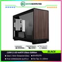 LIAN LI A3-mATX Glass Edition BLACK - 3MM Tempered Glass Panels with Sophisticated Black Walnut Trim - Stylish Micro-ATX Designed - Minimalist & Enhanced Modularity - USB Type C Included - foto 1