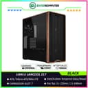 LIAN LI LANCOOL 217 BLACK - Wooden Aesthetics with High-Performance Airflow - Back-CONNECT Motherboards Compatible - 4MM Tempered Glass - USB Type C - FREE 2Pcs 170MM Fan + 2Pcs 120MM Fan + 1Pcs 140MM Fan - USB Type C Included - foto 1