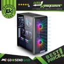 LIAN LI LANCOOL 215 BLACK - SIDE TEMPERED GLASS - FREE 2 PCS 20CM ARGB FANS + 1 PCS 12CM FAN - foto 1
